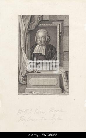 Portrait de Frederik Adolph van der Marck, Reinier Vinkeles (I), 1791 tirage Portrait de Frederik Adolph van der Marck, professeur de droit à Groningue et Deventer. Gravure sur papier Amsterdam Banque D'Images