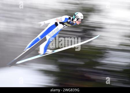 Willingen, Allemagne. 03 février 2024. Ski nordique, saut à ski : coupe du monde, grande colline, hommes. Domen Prevc de Slovénie saute. Crédit : Swen Pförtner/dpa/Alamy Live News Banque D'Images