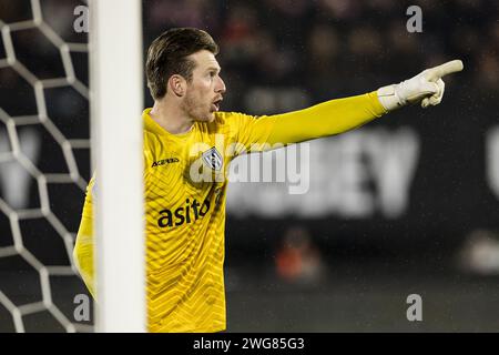 NIJMEGEN - 03-02-2024. Stade de Goffert. Eredivisie voetbal saison 2023-2024. NEC - Heracles. Joueur d'Heracles Michael Brouwer crédit : Pro Shots/Alamy Live News Banque D'Images