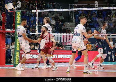 Milan, Italie. 03 février 2024. POWER VOLLEY MILANO lors de Allianz Milano vs Farmitalia Catania, Volleyball Italian Serie A Men Superleague Match à Milan, Italie, février 03 2024 crédit : Independent photo Agency/Alamy Live News Banque D'Images