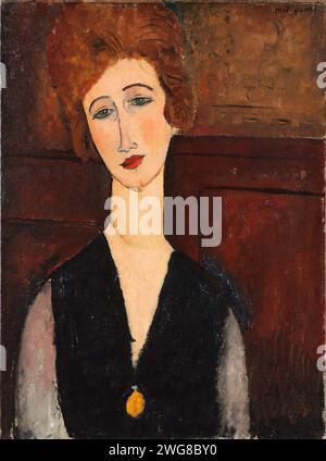 Portrait d'une femme. Amedeo Modigliani. c. 1917-18. Banque D'Images