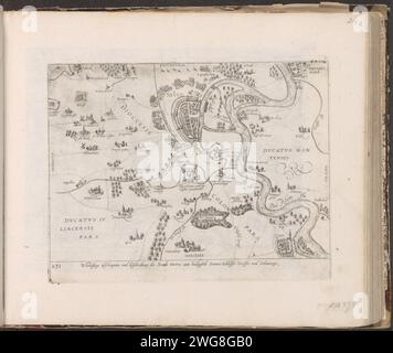 Plan de Neuss et environs, 1585, 1587 - c. 1591 imprimer carte de Neuss et environs, 1585. Épisode de la guerre de Cologne. Avec légende de la règle de 1 en allemand. Nummered en bas à gauche : 231. L'impression fait partie d'un album. Cartes de gravure papier Cologne de pays ou régions distincts Neuss Banque D'Images