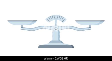 Symbole d'échelle. Signe d'équilibre. Arrière-plan isolé. Illustration vectorielle Illustration de Vecteur