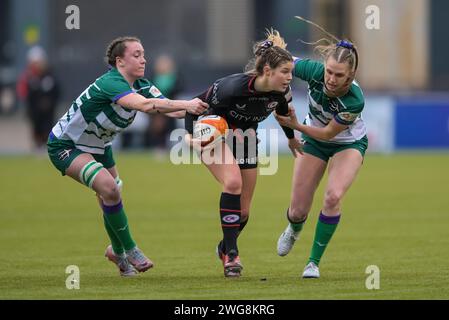 Londres, Angleterre, le 3 février 2024.*** lors du match des femmes Allianz Premier 15s entre Saracens Women et Trailfinders Women au StoneX Stadium, photo de Phil Hutchinson. Usage éditorial uniquement, licence requise pour un usage commercial. Aucune utilisation dans les Paris, les jeux ou les publications d'un seul club/ligue/joueur. Crédit : UK Sports pics Ltd/Alamy Live News Banque D'Images