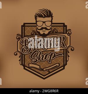 Conception de logo de salon de coiffure Illustration de Vecteur