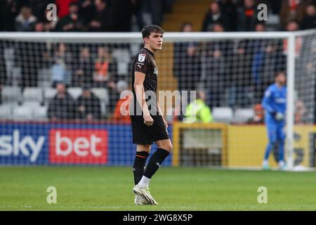 Kyle Joseph de Blackpool lors du match Sky Bet League 1 Stevenage vs Blackpool au Lamex Stadium, Stevenage, Royaume-Uni, le 3 février 2024 (photo de Gareth Evans/News Images) Banque D'Images