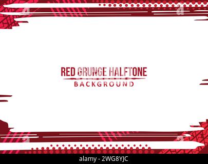 Conception de fond rouge demi-ton grunge Illustration de Vecteur