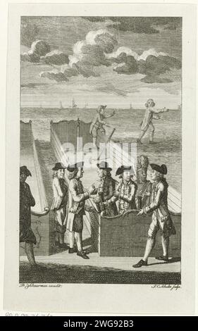 Kolfspel comme allégorie sur l'aide néerlandaise et française à l'Amérique contre l'Angleterre, 1782, Johan Christoffel Schultsz, 1782 imprimer Un Néerlandais, un Français et une flasque de jeu nord-américaine originale sur une flasque fermée. D'autres qui veulent jouer ensemble sont rejetés, en arrière-plan un Néerlandais chasse un Anglais. Imprimeur : Northern Netherlandspublisher : Amsterdam papier gravure 'kolf' (jeu de balle) (+ querelle, désaccord (dans les sports, les jeux, etc.)). Peuples autochtones d'Amérique du Nord Banque D'Images