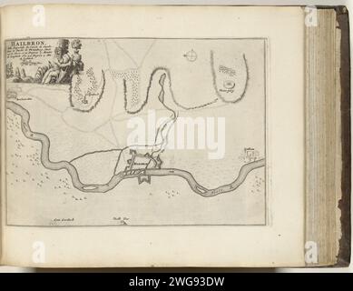 Plan de Heilbronn, ca. 1693-1696, 1693 - 1696 imprimer carte des renforts pour la ville allemande de Heilbronn. Partie de la cinquième partie (1696) de l'ouvrage dans lequel les huit parties des Forces de l'Europe sont publiées entre 1693 et 1697. L’œuvre imprimée est composée de 175 planches avec des plans (de Sébastien le Prestre, Seigneur de Vauban) de villes fortes et de forteresses renommées de la guerre de neuf ans. Titre et inscriptions en français. Imprimeur : Francepublisher : Paris papier gravure cartes des villes. Forteresse Heilbronn Banque D'Images