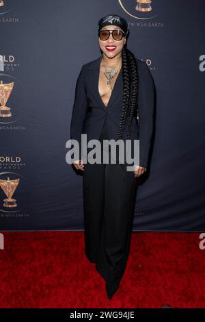 Hollywood, États-Unis. 02 février 2024. Le chanteur/compositeur LU participe à la soirée des World Entertainment Awards présentée par The Soiree au Bourbon Room, Los Angeles, CA, le 2 février 2024 Credit : Eugene Powers/Alamy Live News Banque D'Images