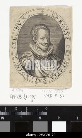 Portrait de Charles III, Duc de Lorraine, Hieronymus Wierix (attribution rejetée), 1550 - 1600 tirage gravure sur papier Anvers Banque D'Images