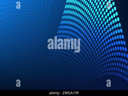 Arrière-plan abstrait lignes de points assemblées pour former une courbe aux dimensions intéressantes. Fond d'écran, écran, Présentation, Illustration vectorielle. Illustration de Vecteur