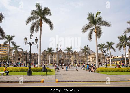 Palais du gouvernement ou Palacio de Gobierno del Poder Ejecutivo del Peru, Lima, Pérou Banque D'Images