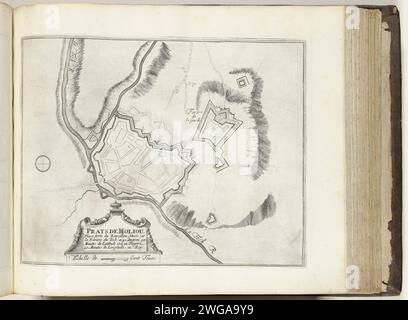 Plan de Prats-de-Mollo-la-Preste, ca. 1693-1696, 1693-1696 imprimer carte des renforts pour la ville française de prats-de-mollo-la-preste. Partie de la sixième partie (1696) de l'ouvrage dans lequel les huit parties des Forces de l'Europe sont publiées entre 1693 et 1697. L’œuvre imprimée est composée de 175 planches avec des plans (de Sébastien le Prestre, Seigneur de Vauban) de villes fortes et de forteresses renommées de la guerre de neuf ans. Titre et inscriptions en français. Imprimeur : Francepublisher : Paris papier gravure cartes des villes. Forteresse Meadows-de-mollo-la-prestte Banque D'Images