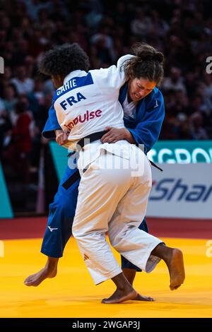 Miriam BUTKEREIT (GER) contre Marie Eve GAHIE (FRA), finale féminine -70Kg, lors du Grand Chelem 2024 de Paris, JF Judo le 3 février 2024 à l'Accor Arena de Paris, France - photo Alexandre Martins/DPPI crédit : DPPI Media/Alamy Live News Banque D'Images