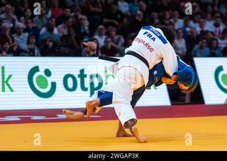 Miriam BUTKEREIT (GER) contre Marie Eve GAHIE (FRA), finale féminine -70Kg, lors du Grand Chelem 2024 de Paris, JF Judo le 3 février 2024 à l'Accor Arena de Paris, France - photo Alexandre Martins/DPPI crédit : DPPI Media/Alamy Live News Banque D'Images