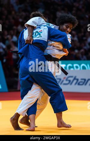 Miriam BUTKEREIT (GER) contre Marie Eve GAHIE (FRA), finale féminine -70Kg, lors du Grand Chelem 2024 de Paris, JF Judo le 3 février 2024 à l'Accor Arena de Paris, France - photo Alexandre Martins/DPPI crédit : DPPI Media/Alamy Live News Banque D'Images