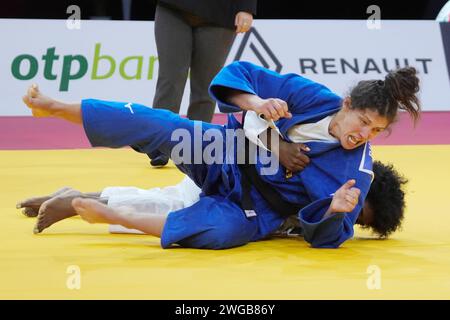 Miriam Butkereit d'Allemagne contre Marie-Eve Gahie de France, finale féminine -70 kg lors du Grand Chelem de Paris 2024, IJF Judo, le 3 février 2024 à l'Accor Arena de Paris, France Banque D'Images