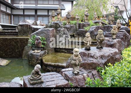 Jizo des 16 Arhats dans le temple Rokkaku-do, Kyoto, Japon Banque D'Images