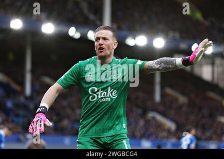 Liverpool, Royaume-Uni. 3 février 2024. Jordan Pickford d'Everton lors du match de Premier League à Goodison Park, Liverpool. Le crédit photo devrait être : Gary Oakley/Sportimage crédit : Sportimage Ltd/Alamy Live News Banque D'Images