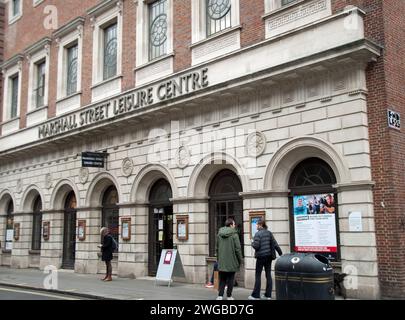 Marshall Street Leisure Centre (ex public Baths), Soho, Londres, Royaume-Uni Banque D'Images