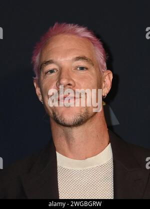 Beverly Hills, États-Unis. 03 février 2024. Diplo arrive au Pre-GRAMMY Gala & GRAMMY Salute to Industry Icons qui se tient à l'hôtel Beverly Hilton le 3 février 2024 à Beverly Hills, CA. © Tammie Arroyo/AFF-USA.com crédit : AFF/Alamy Live News Banque D'Images