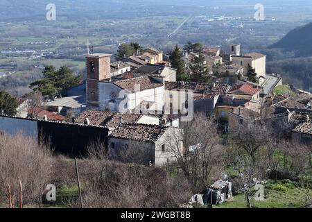 Civita Superiore - il borgo dal castello Banque D'Images