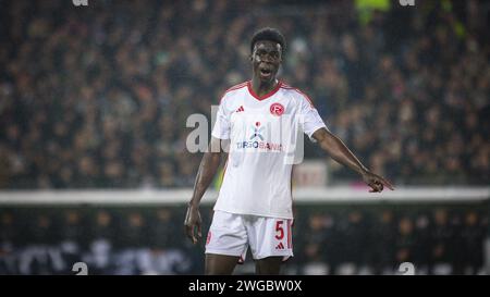 Hambourg, Allemagne. 30 janvier 2024. Joshua Quarshie (F95) FC Pauli - Fortuna Düsseldorf 30.01.2024 Copyright (nur für journalistische Zwecke) by Banque D'Images