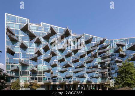 VM Houses ist ein Wohnprojekt bestehend aus zwei angrenzenden WohnhŠusern in Orestadt (¯restad), Kopenhagen, DŠnemark. DAS von JDS Architects und der Banque D'Images