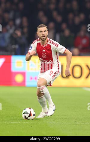 Amsterdam, pays-Bas. 03 février 2024. AMSTERDAM, PAYS-BAS - 3 FÉVRIER : Jordan Henderson lors du match néerlandais d'Eredivisie entre l'AFC Ajax et le PSV au Johan Cruijff Arena le 3 février 2024 à Amsterdam, pays-Bas. (Photo de Peter Lous/Orange Pictures) crédit : Orange pics BV/Alamy Live News Banque D'Images