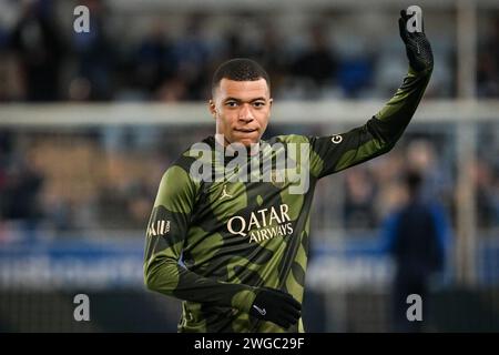 Kylian MBAPPE du PSG lors du match de championnat de France de Ligue 1 entre le RC Strasbourg et le Paris Saint-Germain le 2 février 2024 au stade de la Meinau à Strasbourg Banque D'Images