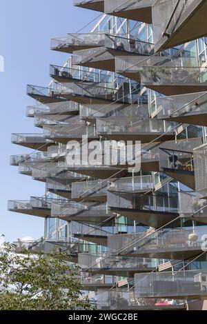 VM Houses ist ein Wohnprojekt bestehend aus zwei angrenzenden WohnhŠusern in Orestadt (¯restad), Kopenhagen, DŠnemark. DAS von JDS Architects und der Banque D'Images