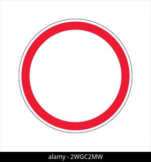 Panneaux de signalisation routière. Interdiction de mouvement. Illustration vectorielle. Illustration de Vecteur