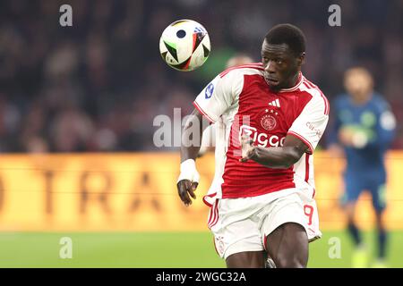 Amsterdam, pays-Bas. 03 février 2024. AMSTERDAM, PAYS-BAS - 3 FÉVRIER : Brian Brobbey lors du match néerlandais d'Eredivisie entre l'AFC Ajax et le PSV au Johan Cruijff Arena le 3 février 2024 à Amsterdam, pays-Bas. (Photo de Peter Lous/Orange Pictures) crédit : Orange pics BV/Alamy Live News Banque D'Images