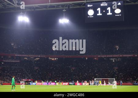 Amsterdam, pays-Bas. 3 février 2024. AMSTERDAM, PAYS-BAS - 3 FÉVRIER : stade lors du match néerlandais d'Eredivisie entre l'AFC Ajax et le PSV au Johan Cruijff Arena le 3 février 2024 à Amsterdam, pays-Bas. (Photo de Peter Lous/Orange Pictures) crédit : dpa/Alamy Live News Banque D'Images