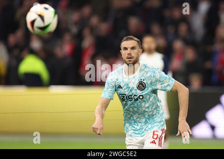 Amsterdam, pays-Bas. 3 février 2024. AMSTERDAM, PAYS-BAS - 3 FÉVRIER : Jordan Henderson lors du match néerlandais d'Eredivisie entre l'AFC Ajax et le PSV au Johan Cruijff Arena le 3 février 2024 à Amsterdam, pays-Bas. (Photo de Peter Lous/Orange Pictures) crédit : dpa/Alamy Live News Banque D'Images