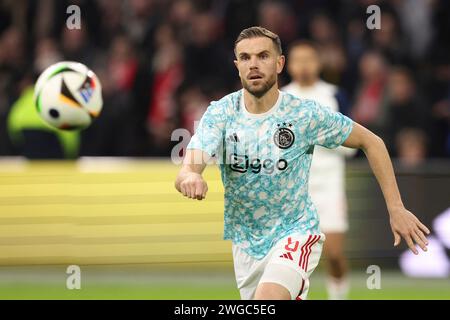 Amsterdam, pays-Bas. 3 février 2024. AMSTERDAM, PAYS-BAS - 3 FÉVRIER : Jordan Henderson lors du match néerlandais d'Eredivisie entre l'AFC Ajax et le PSV au Johan Cruijff Arena le 3 février 2024 à Amsterdam, pays-Bas. (Photo de Peter Lous/Orange Pictures) crédit : dpa/Alamy Live News Banque D'Images