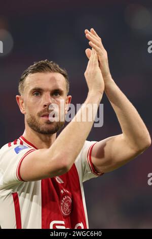 Amsterdam, pays-Bas. 3 février 2024. AMSTERDAM, PAYS-BAS - 3 FÉVRIER : Jordan Henderson lors du match néerlandais d'Eredivisie entre l'AFC Ajax et le PSV au Johan Cruijff Arena le 3 février 2024 à Amsterdam, pays-Bas. (Photo de Peter Lous/Orange Pictures) crédit : dpa/Alamy Live News Banque D'Images