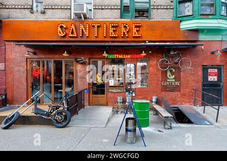Cantiere Hambirreria, 41 Kenmare St, New York, NYC photo de la vitrine d'un restaurant italien de hamburgers dans le quartier Nolita de Manhattan. Banque D'Images