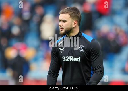 NICOLAS RASKIN, joueur de football professionnel, joue actuellement pour le Rangers FC. Image prise lors d'une séance d'entraînement au stade Ibrox, Banque D'Images