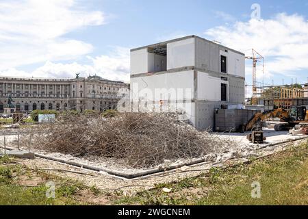 Démantèlement des logements alternatifs du Parlement à Vienne, Autriche Banque D'Images