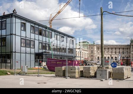 Démantèlement des logements alternatifs du Parlement à Vienne, Autriche Banque D'Images