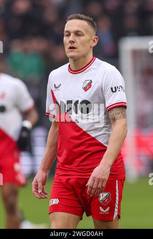 Utrecht, pays-Bas. 4 février 2024. UTRECHT, PAYS-BAS - 4 FÉVRIER : Jens Toornstra du FC Utrecht lors du match néerlandais d'Eredivisie entre le FC Utrecht et le FC Volendam au Stadion Galgenwaard le 4 février 2024 à Utrecht, aux pays-Bas. (Photo de Ben gal/Orange Pictures) crédit : dpa/Alamy Live News Banque D'Images