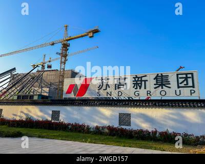 Suzhou, Chine, projet urbain environnemental chinois,'Suzhou Museum West', chantier de construction, dans le centre-ville, dette du gouvernement local de chine Banque D'Images