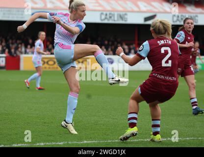 Dagenham, Royaume-Uni. 04 février 2024. DAGENHAM, ANGLETERRE - 04 FÉVRIER : Leah Williamson d'Arsenal lors du match de Super League féminine de Barclays FA entre West Ham United Women et Arsenal Women au Chigwell Construction Stadium le 04 février 2024 à Dagenham, Angleterre crédit : action Foto Sport/Alamy Live News Banque D'Images