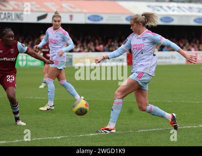 Dagenham, Royaume-Uni. 04 février 2024. DAGENHAM, ANGLETERRE - 04 FÉVRIER : Alessia Russo d'Arsenal Women lors du match de Super League de Barclays FA entre West Ham United Women et Arsenal Women au Chigwell Construction Stadium le 04 février 2024 à Dagenham, Angleterre crédit : action Foto Sport/Alamy Live News Banque D'Images