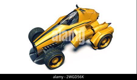 Rendu 3D d'un concept car générique sans marque Banque D'Images