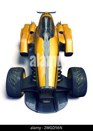 Rendu 3D d'un concept car générique sans marque Banque D'Images