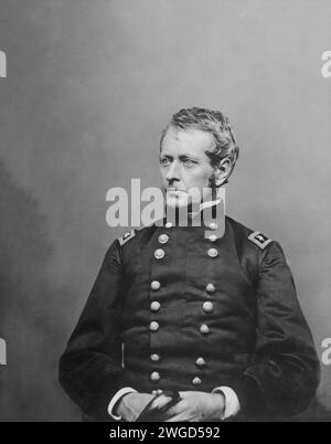 Portrait du général Joseph Hooker. Circa 1860-62. Collection Mathew Brady. Enregistré à la Bibliothèque du Congrès en 1862. Banque D'Images