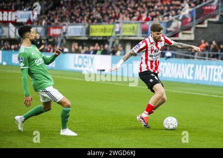 Rotterdam, pays-Bas. 03 février 2024. ROTTERDAM, 4-2-24, Stadium het Kasteel, Dutch eredivisie, Sparta Rotterdam - PEC Zwolle, joueur de Sparta Django Warmerdam crédit : Pro Shots/Alamy Live News Banque D'Images